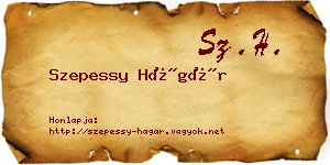 Szepessy Hágár névjegykártya